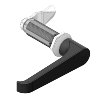 MODULAR SOLUTIONS HANDLE 1/4 TURN L-HANDLE